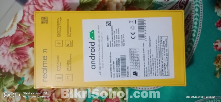 Realme 7i ( New,Intact) 8/128 GB.